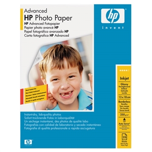 HP Q8696A advanced glossy photo paper borderless / 13x18cm / 250gr. / 25 vel